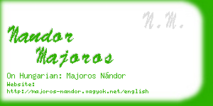 nandor majoros business card